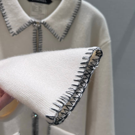 CHANEL 25S STAND-COLLAR KNITTED CARDIGAN 294
