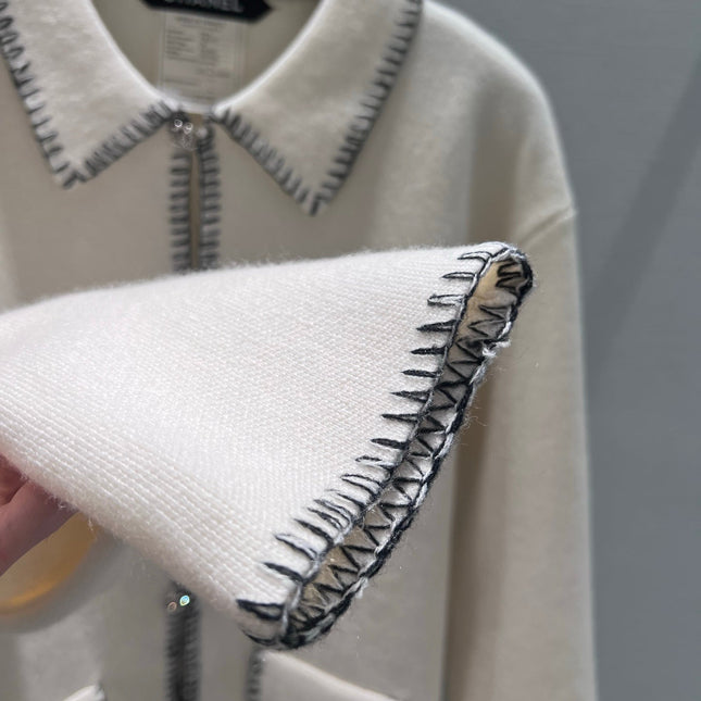 CHANEL 25S STAND-COLLAR KNITTED CARDIGAN 294