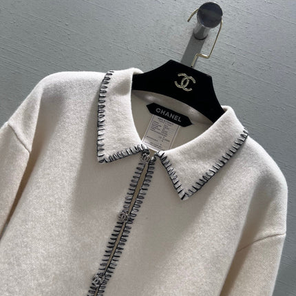 CHANEL 25S STAND-COLLAR KNITTED CARDIGAN 294