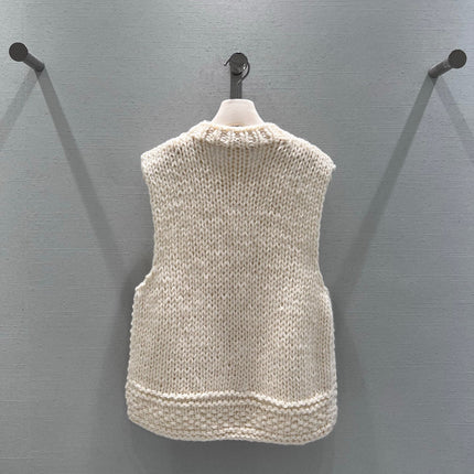 CHANEL 25S FLORAL KNITTED VEST 300