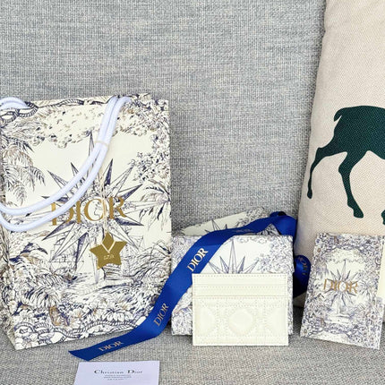 CARO FREESIA CARD HOLDER 10 IN WHITE CANNAGE CALFSKIN