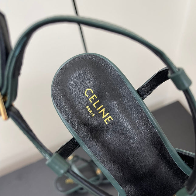 MORRAINE SLINGBACK PUMPS IN TEAL GREEN CALFSKIN