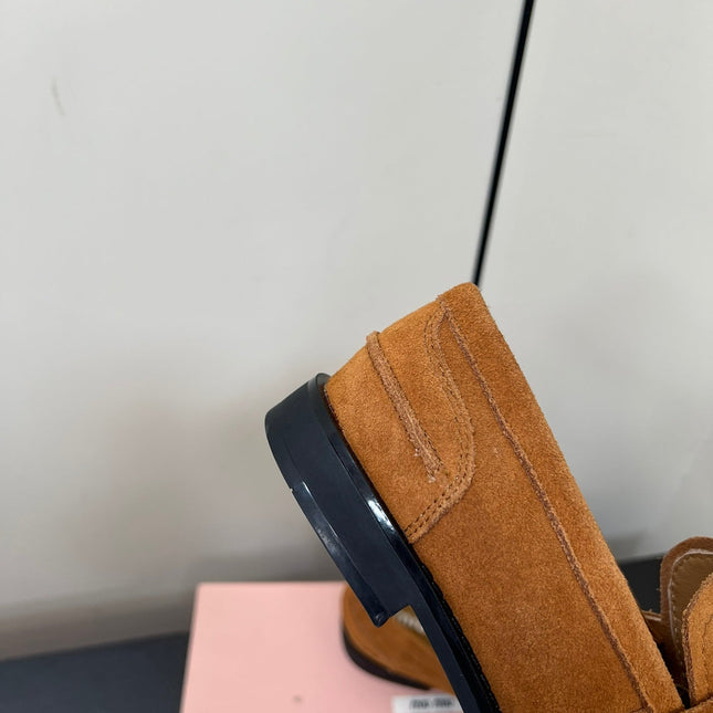 PENNY LOAFERS IN BRONZE BROWN SUEDE