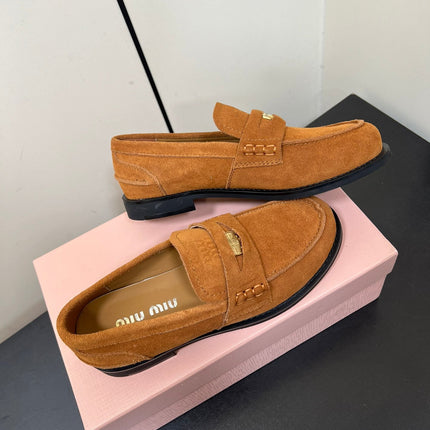 PENNY LOAFERS IN BRONZE BROWN SUEDE
