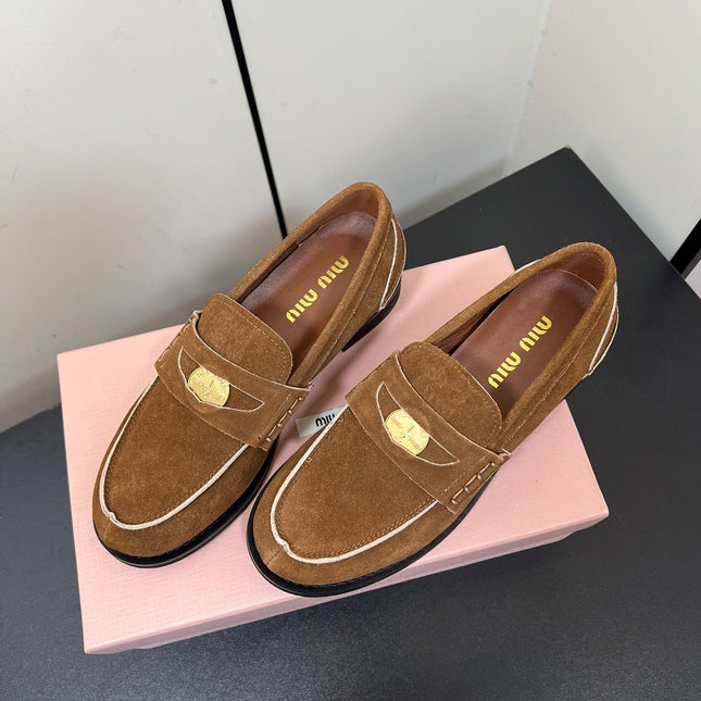 PENNY LOAFERS IN TAWNY BROWN SUEDE
