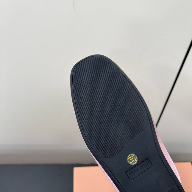 BOW MULES IN DUST PINK SUEDE