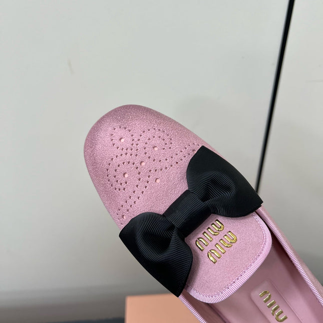 LOAFERS WITH BOW IN PINK SUEDE