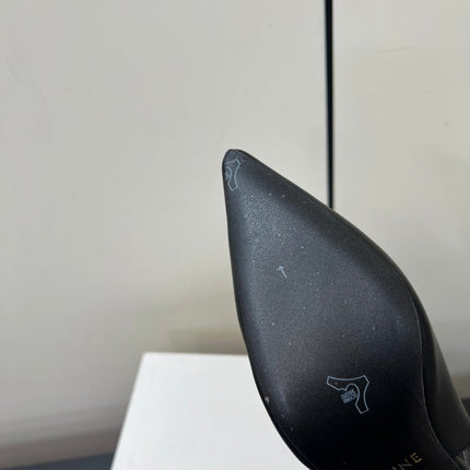 JUDY DOUBLE STRAP MARY JANE SLINGBACK IN BLACK SMOOTH CALFSKIN