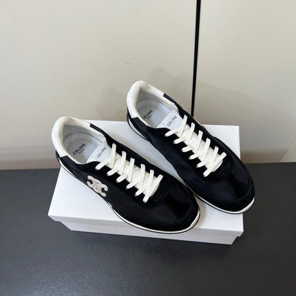 CELINE 25S RACER FORREST GUMP SNEAKERS IN BLACK MERCERIZED CALFSKIN
