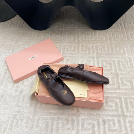 MARY JANE FLATS IN ESPRESSO SMOOTH LAMBSKIN