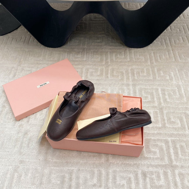 MARY JANE FLATS IN ESPRESSO SMOOTH LAMBSKIN