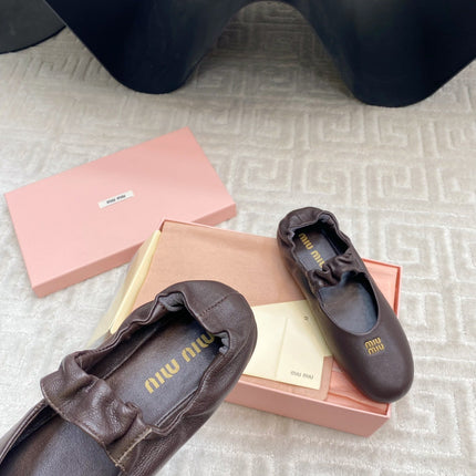 MARY JANE FLATS IN ESPRESSO SMOOTH LAMBSKIN