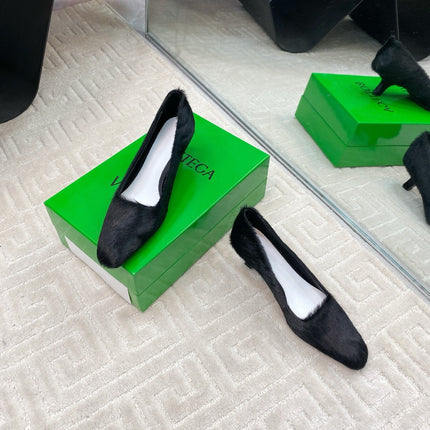 BOOGIE JAGUAR-PRINTED CALF HAIR PUMPS 45 MM BLACK