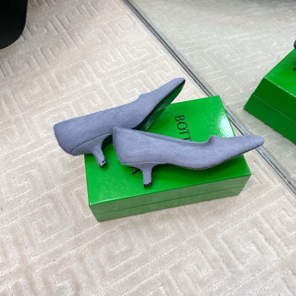 BOOGIE JAGUAR-PRINTED CALF HAIR PUMPS 45 MM PIGEON BLUE