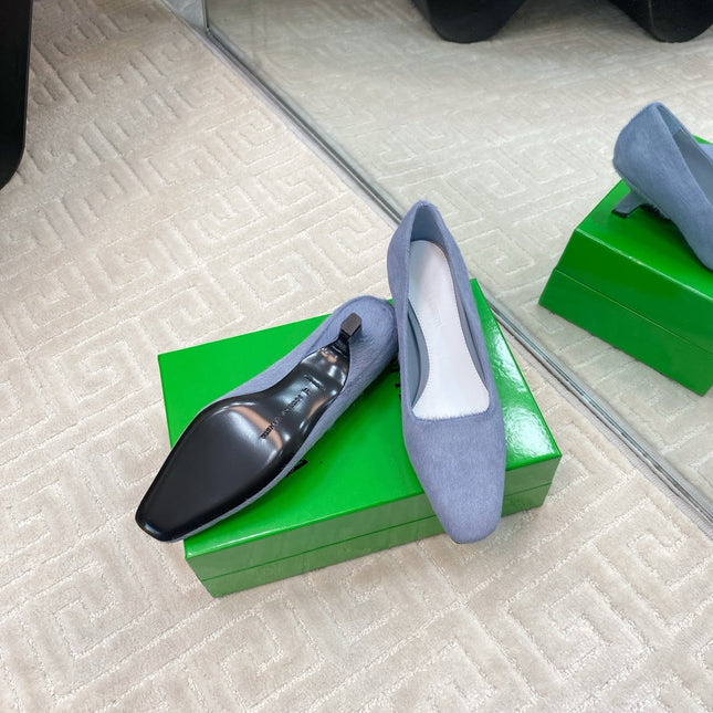 BOOGIE JAGUAR-PRINTED CALF HAIR PUMPS 45 MM PIGEON BLUE