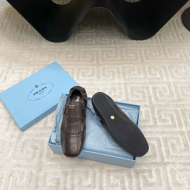 TASSEL LOAFERS IN WALNUT BROWN LAMBSKIN