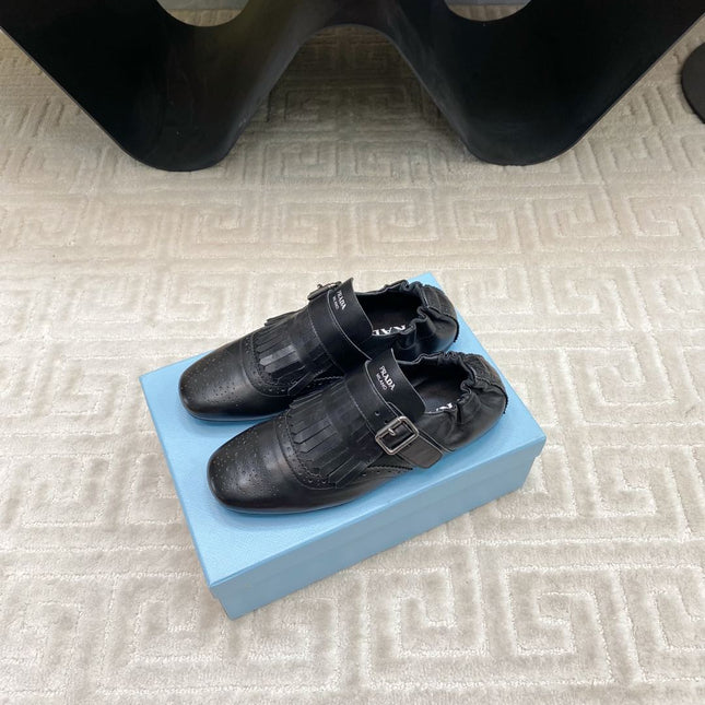 TASSEL LOAFERS IN BLACK LAMBSKIN