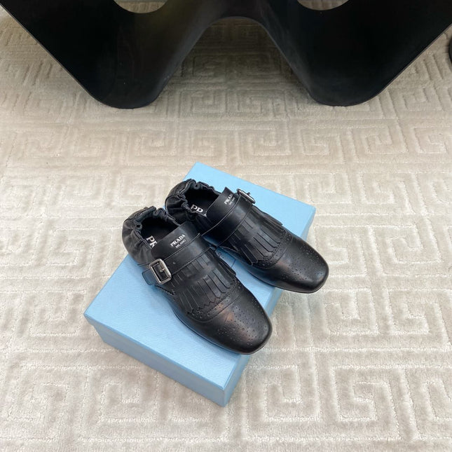 TASSEL LOAFERS IN BLACK LAMBSKIN