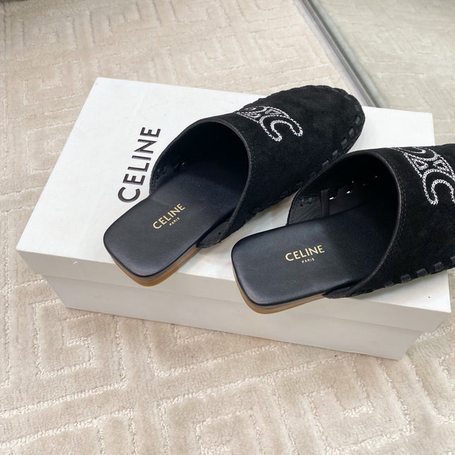 MARLOU MULE IN BLACK SUEDE