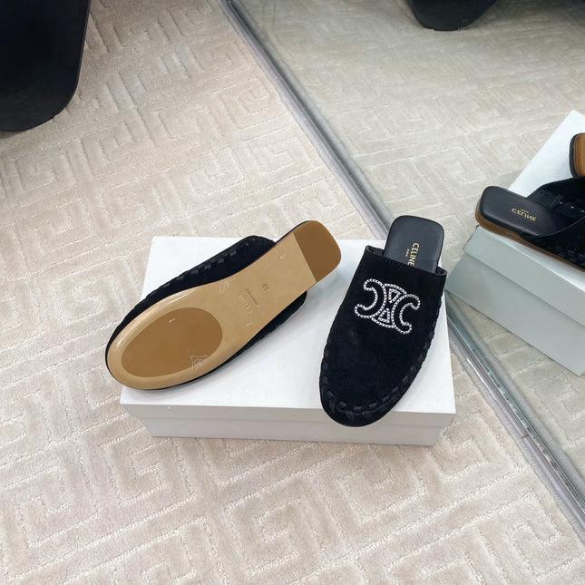 MARLOU MULE IN BLACK SUEDE