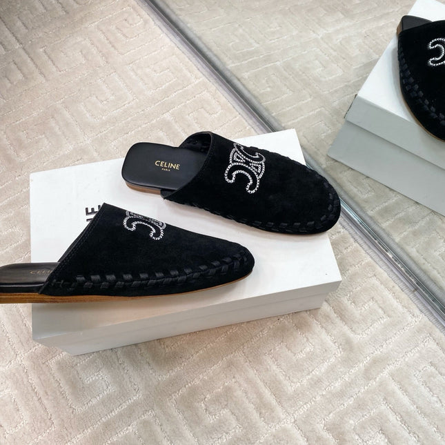 MARLOU MULE IN BLACK SUEDE