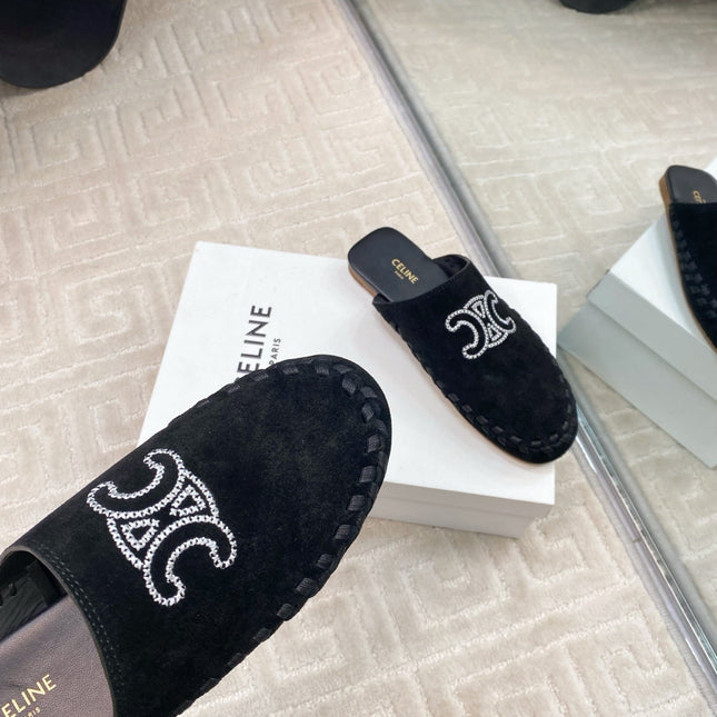 MARLOU MULE IN BLACK SUEDE