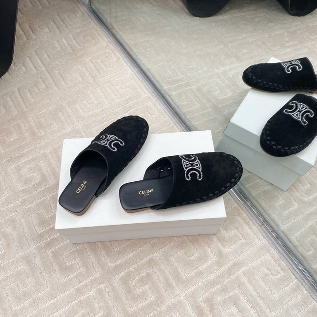 MARLOU MULE IN BLACK SUEDE