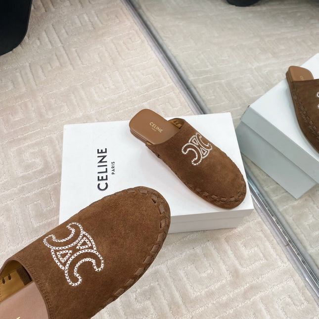 MARLOU MULE IN PEANUT BROWN SUEDE