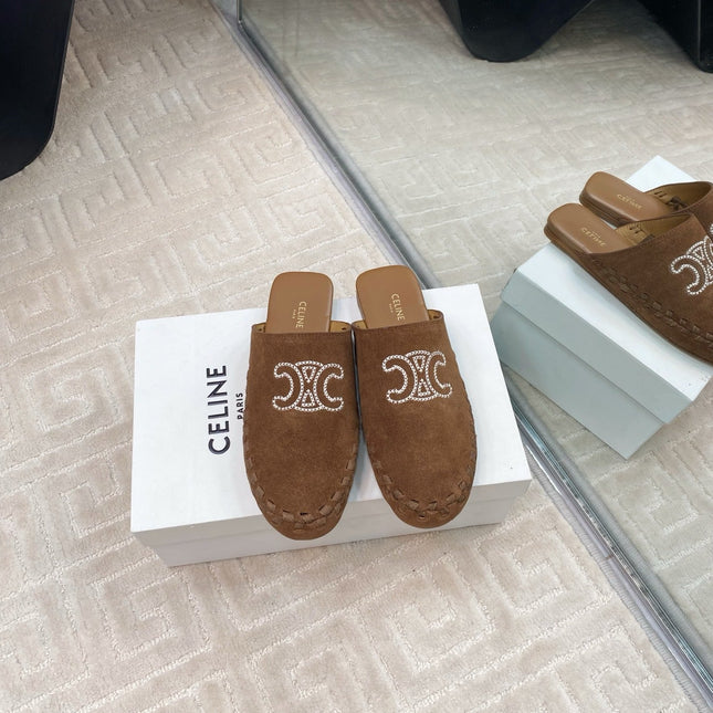 MARLOU MULE IN PEANUT BROWN SUEDE