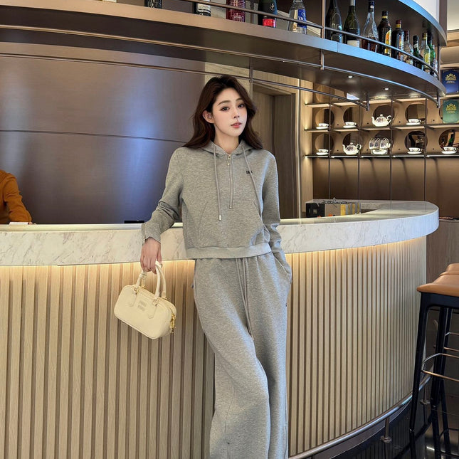 CELINE 25S WIDE-LEG PANTS HOODIE SET 0137