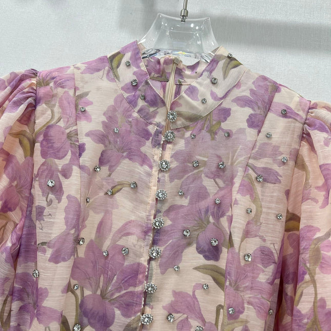 Zimmermann 25 Lyrical Printed Silk Midi Dress