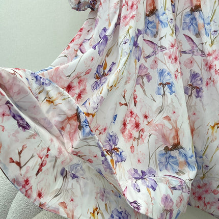 ZIMMER LONG-SLEEVE V-NECK DRESS 269296