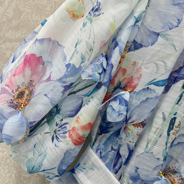 ZIMMER DRESS WITH STAND COLLAR AND PUFF SLEEVES 269285