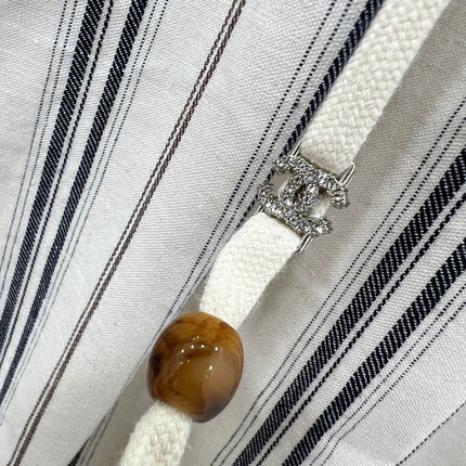 CHANEL STRIPED LINEN WIDE-LEG PANTS 275056