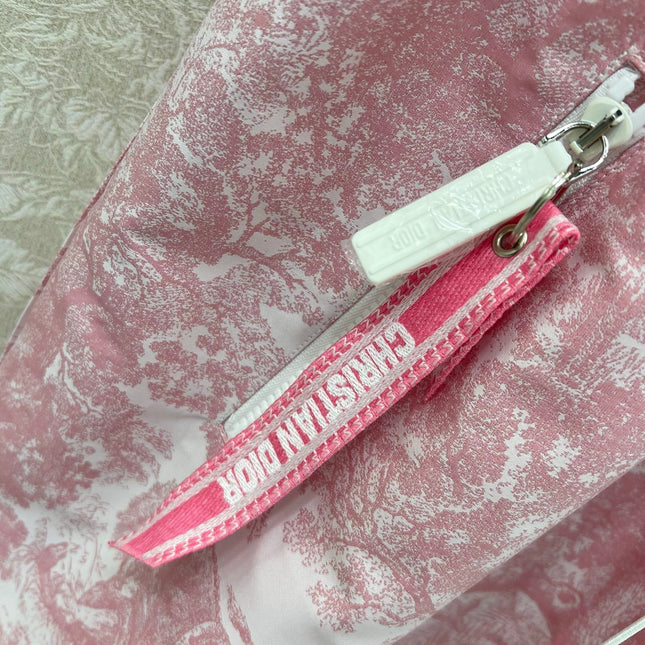 DIOR STAND-COLLAR HALF-ZIP PRINTED DRESS 275175