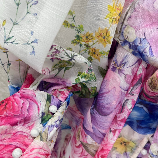 ZIMMER FLORAL PRINT DRESS WITH STAND COLLAR 269177