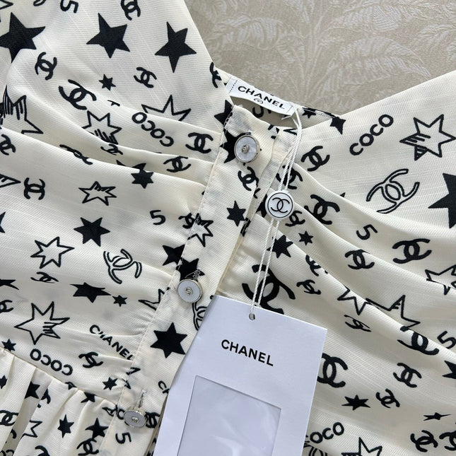 CHANEL WHITE SPAGHETTI STRAP DRESS 269211