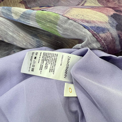 ZIMMERMANN SHORT HERRINGBONE DRESS IN PLUM PURPLE 269377