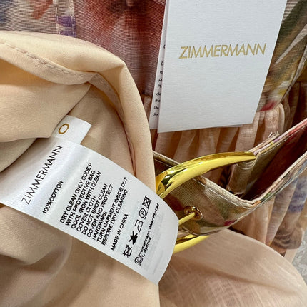 ZIMMERMANN SHORT HERRINGBONE DRESS IN PLUM PURPLE 269372