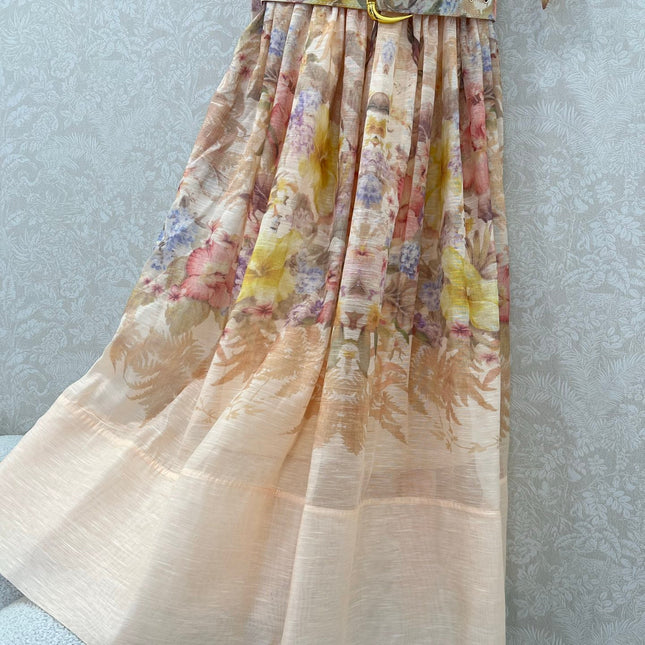 ZIMMERMANN SHORT HERRINGBONE DRESS IN PLUM PURPLE 269372