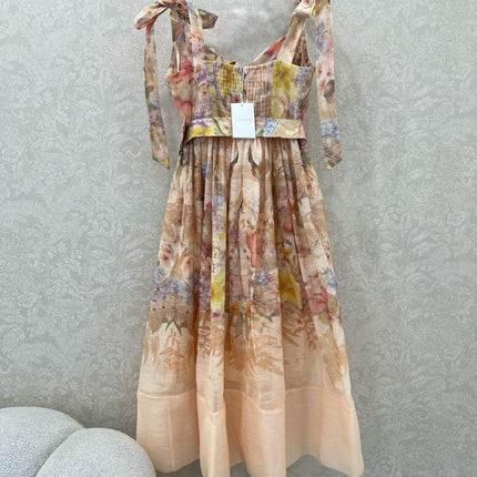 ZIMMERMANN SHORT HERRINGBONE DRESS IN PLUM PURPLE 269372