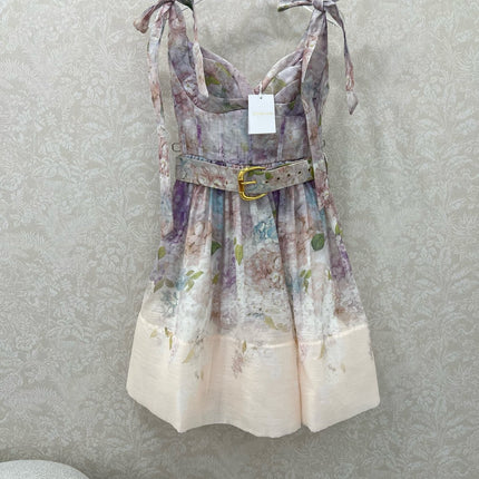 ZIMMERMANN SHORT DOPAMINE HERRINGBONE DRESS 269370