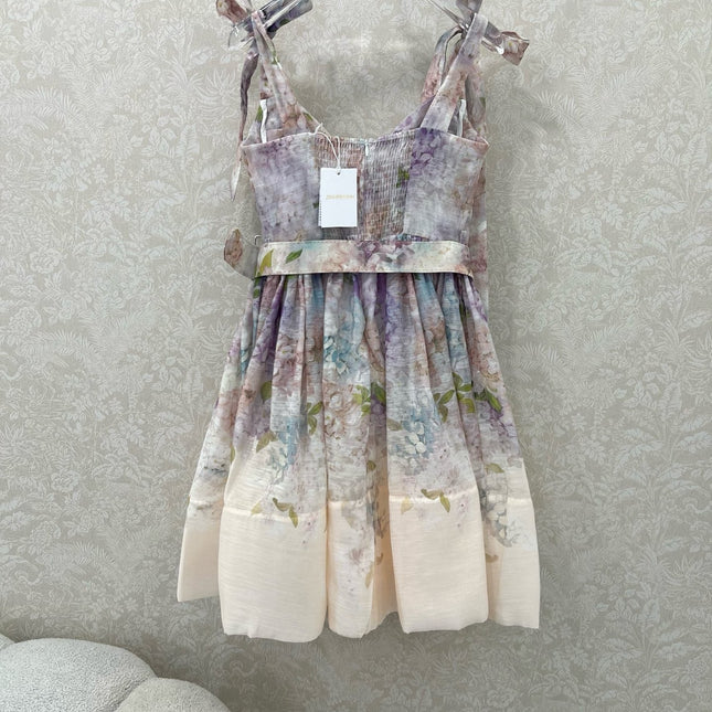 ZIMMERMANN SHORT DOPAMINE HERRINGBONE DRESS 269370