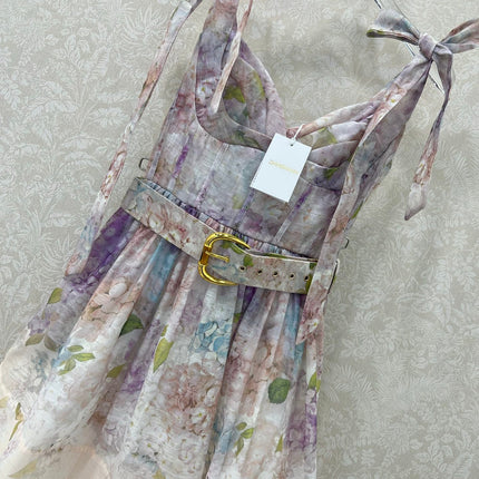 ZIMMERMANN SHORT DOPAMINE HERRINGBONE DRESS 269370