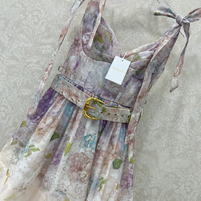 ZIMMERMANN SHORT DOPAMINE HERRINGBONE DRESS 269370