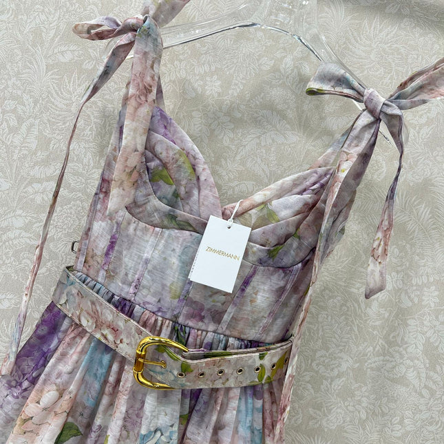 ZIMMERMANN SHORT DOPAMINE HERRINGBONE DRESS 269370