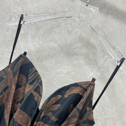 ZIMMERMANN STRAIGHT TUBE DRESS WITH HERRINGBONE PATTERN 269368