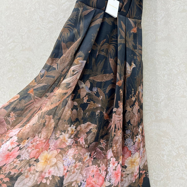 ZIMMERMANN STRAIGHT TUBE DRESS WITH HERRINGBONE PATTERN 269368