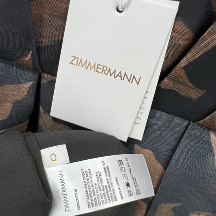 ZIMMERMANN STRAIGHT TUBE DRESS WITH HERRINGBONE PATTERN 269368