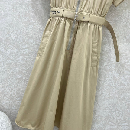 DIOR SHORT-SLEEVE DRESS WITH COLLAR 269973